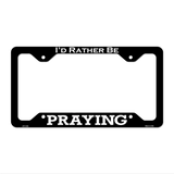 Praying Novelty Metal License Plate Frame LPF-133 12.25" x 6.5" Black Frame (LPF)