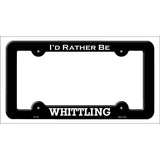 Whittling Novelty Metal License Plate Frame LPF-135 Black