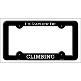 Climbing Novelty Metal License Plate Frame LPF-136 Black