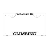 Climbing Novelty Metal License Plate Frame LPF-136 12.25" x 6.5" White Frame (LPF)