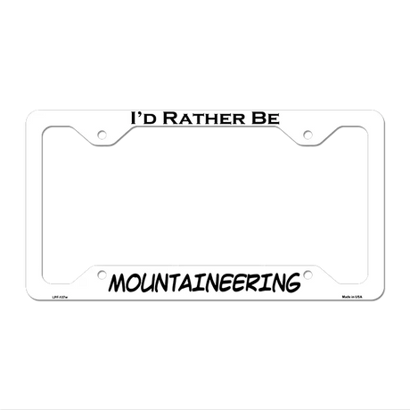 Mountaineering Novelty Metal License Plate Frame LPF-137 12.25" x 6.5" White Frame (LPF)
