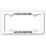 Mountaineering Novelty Metal License Plate Frame LPF-137 White