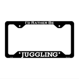 Juggling Novelty Metal License Plate Frame LPF-138 12.25" x 6.5" Black Frame (LPF)