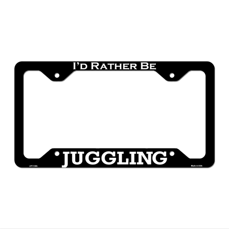 Juggling Novelty Metal License Plate Frame LPF-138 12.25" x 6.5" Black Frame (LPF)