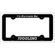 Juggling Novelty Metal License Plate Frame LPF-138 Black
