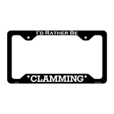 Clamming Novelty Metal License Plate Frame LPF-139 12.25" x 6.5" Black Frame (LPF)
