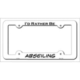Abseiling Novelty Metal License Plate Frame LPF-142 White