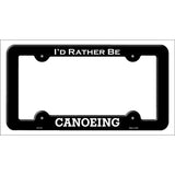 Canoeing Novelty Metal License Plate Frame LPF-144 Black