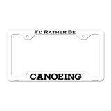 Canoeing Novelty Metal License Plate Frame LPF-144 12.25" x 6.5" White Frame (LPF)