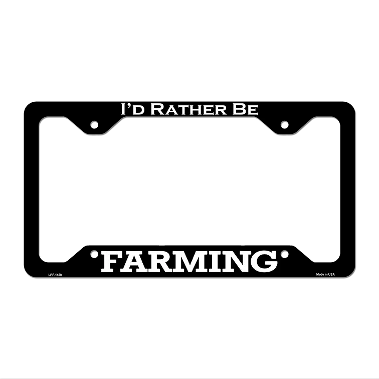 Farming Novelty Metal License Plate Frame LPF-145 12.25" x 6.5" Black Frame (LPF)