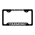 Farming Novelty Metal License Plate Frame LPF-145 12.25" x 6.5" Black Frame (LPF)