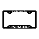 Farming Novelty Metal License Plate Frame LPF-145 12.25" x 6.5" Black Frame (LPF)