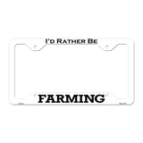 Farming Novelty Metal License Plate Frame LPF-145 12.25" x 6.5" White Frame (LPF)