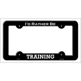 Training Novelty Metal License Plate Frame LPF-147 Black
