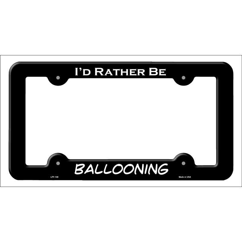 Ballooning Novelty Metal License Plate Frame LPF-149 Black