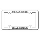 Ballooning Novelty Metal License Plate Frame LPF-149 White
