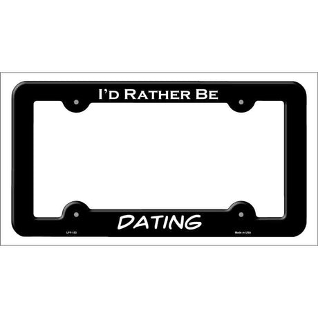 Dating Novelty Metal License Plate Frame LPF-153 Black