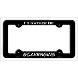 Scavenging Novelty Metal License Plate Frame LPF-160 Black