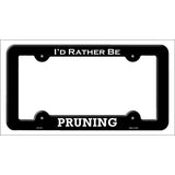 Pruning Novelty Metal License Plate Frame LPF-163 Black
