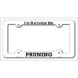 Pruning Novelty Metal License Plate Frame LPF-163 White