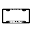 Grilling Novelty Metal License Plate Frame LPF-165 12.25" x 6.5" Black Frame (LPF)