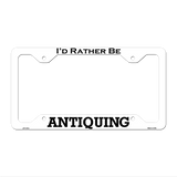 Antiquing Novelty Metal License Plate Frame LPF-167 12.25" x 6.5" White Frame (LPF)