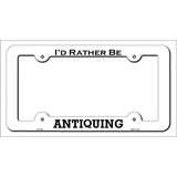Antiquing Novelty Metal License Plate Frame LPF-167 White