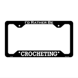 Crocheting Novelty Metal License Plate Frame LPF-169 12.25" x 6.5" Black Frame (LPF)