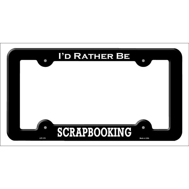 Scrapbooking Novelty Metal License Plate Frame LPF-172 Black