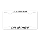 On Stage Novelty Metal License Plate Frame LPF-175 12.25" x 6.5" White Frame (LPF)