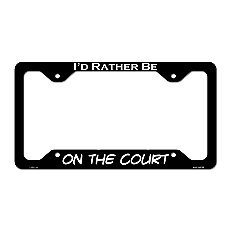 On The Court Novelty Metal License Plate Frame LPF-176 12.25" x 6.5" Black Frame (LPF)