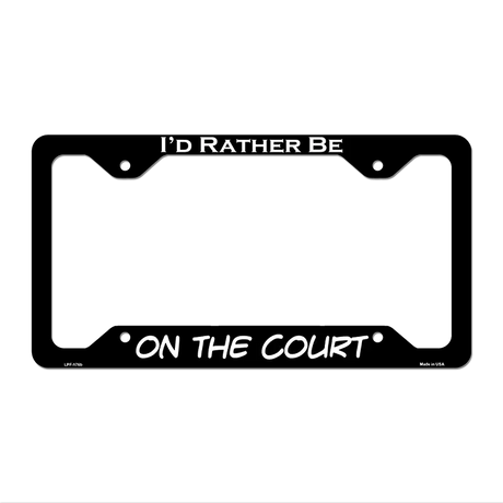On The Court Novelty Metal License Plate Frame LPF-176 12.25" x 6.5" Black Frame (LPF)
