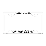 On The Court Novelty Metal License Plate Frame LPF-176 12.25" x 6.5" White Frame (LPF)