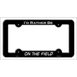 On The Field Novelty Metal License Plate Frame LPF-177 Black