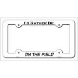 On The Field Novelty Metal License Plate Frame LPF-177 White