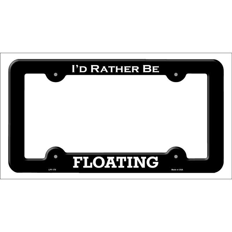 Floating Novelty Metal License Plate Frame LPF-179 Black