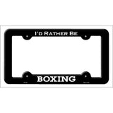 Boxing Novelty Metal License Plate Frame LPF-180 Black