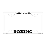 Boxing Novelty Metal License Plate Frame LPF-180 12.25" x 6.5" White Frame (LPF)