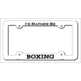 Boxing Novelty Metal License Plate Frame LPF-180 White