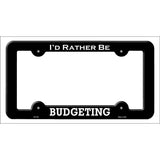 Budgeting Novelty Metal License Plate Frame LPF-184 Black