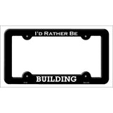 Building Novelty Metal License Plate Frame LPF-188 Black