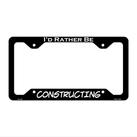 Constructing Novelty Metal License Plate Frame LPF-190 12.25" x 6.5" Black Frame (LPF)