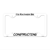 Constructing Novelty Metal License Plate Frame LPF-190 12.25" x 6.5" White Frame (LPF)