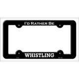 Whistling Novelty Metal License Plate Frame LPF-191 Black