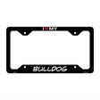 Bulldog Novelty Metal License Plate Frame LPF-193 12" x 6" Black Frame (LPF)
