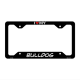Bulldog Novelty Metal License Plate Frame LPF-193 12" x 6" Black Frame (LPF)