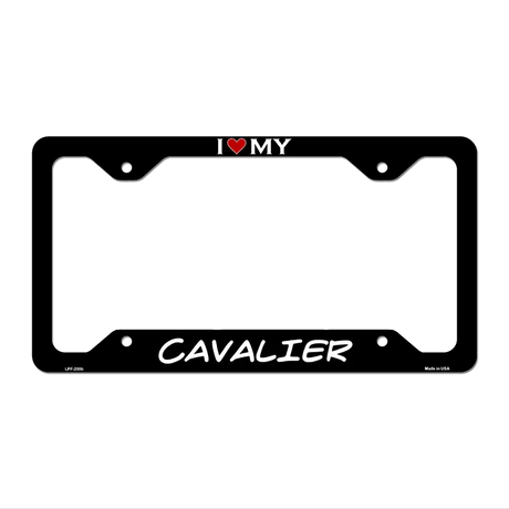 Cavalier Novelty Metal License Plate Frame LPF-200 12" x 6" Black Frame (LPF)