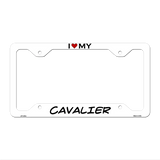 Cavalier Novelty Metal License Plate Frame LPF-200 12" x 6" White Frame (LPF)