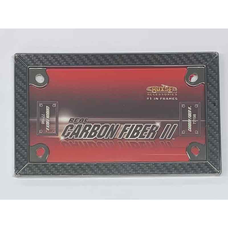 Black Chrome Motorcycle Carbon Fiber FRAME Metal Novelty License Plate Frame LPF-2020
