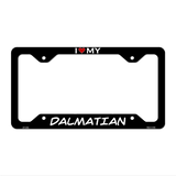 Dalmatian Novelty Metal License Plate Frame LPF-203 12" x 6" Black Frame (LPF)